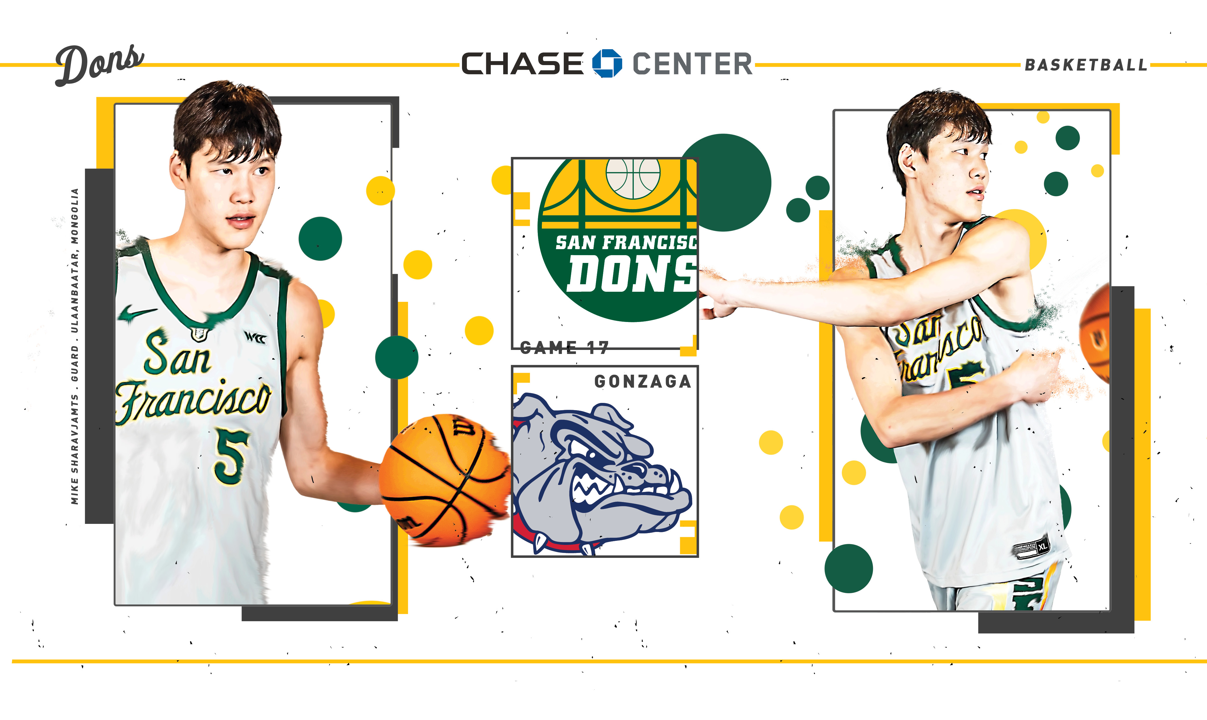 Chase Center to Host USF and Gonzaga Men’s Basketball Matchup on Feb. 29, 2024