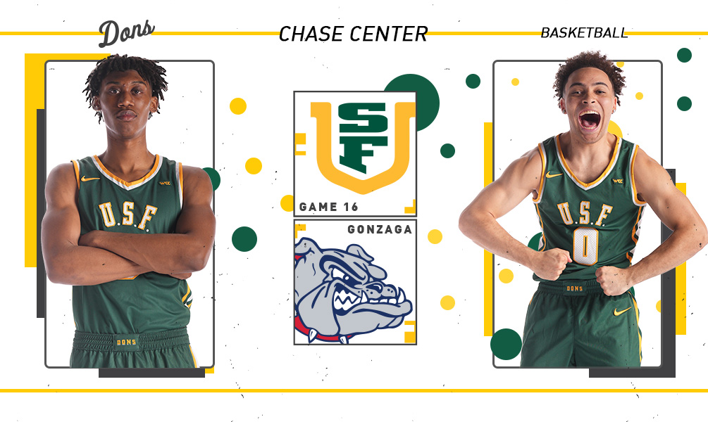 Chase Center to Host West Coast Conference Men’s Basketball Game Between University of San Francisco and Gonzaga on February 18